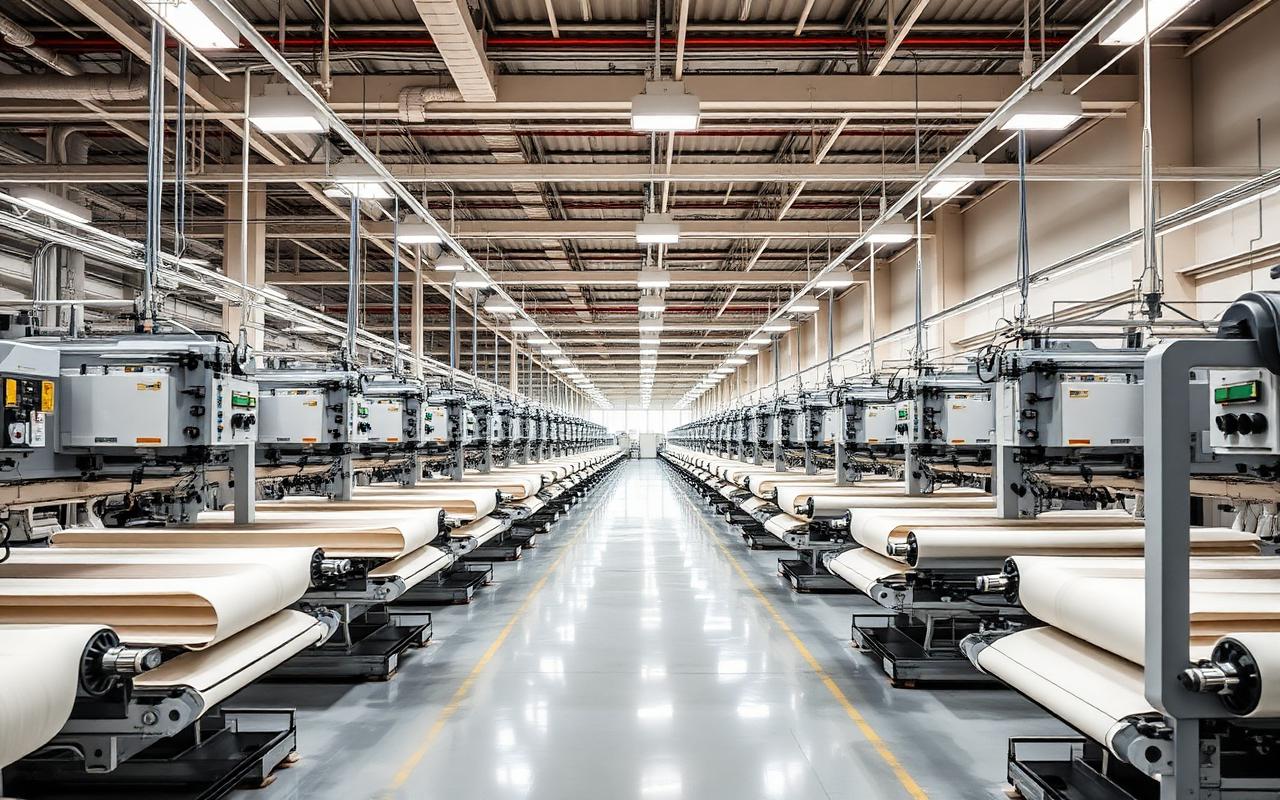 Modern industrial textile factory in Bangladesh